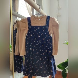 GAP Kids Corduroy Overall Skirt & Shirt Set